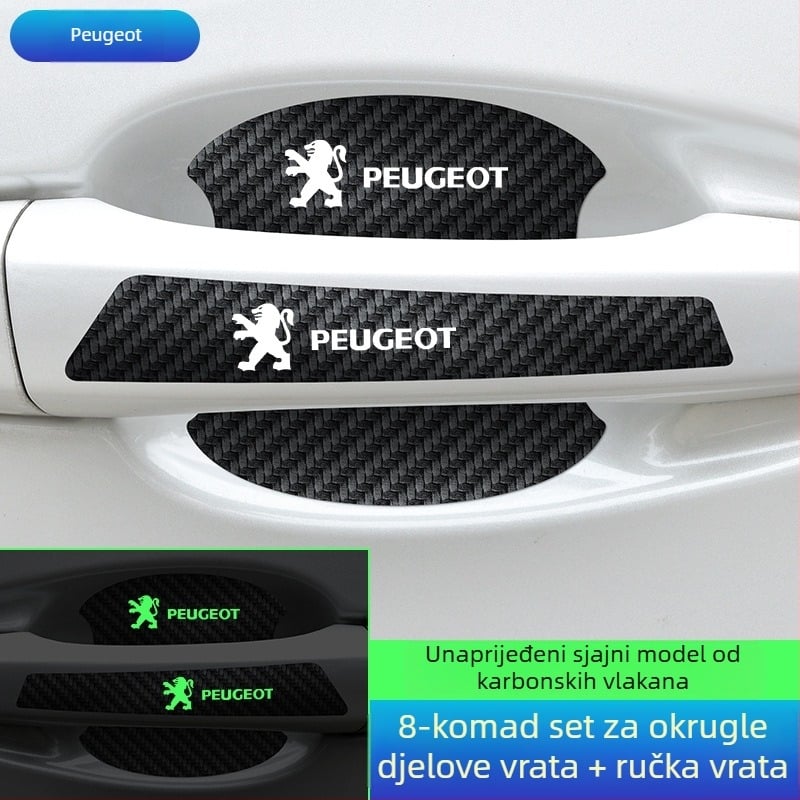 Naljepnica za ručicu vrata, karbonska vlakna, stil autom logo, ljepilo za ugradnju, Keith