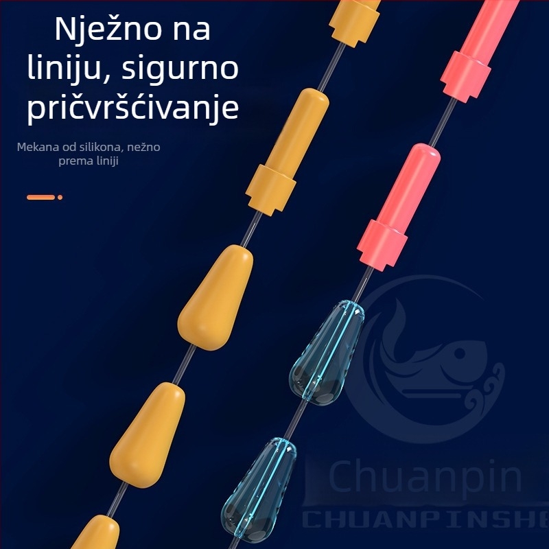 Silikonski set ribolovnih dodataka s anti-zamotnim dizajnom, prsten u obliku osmice, svemirske grah i glavna linija - Materijal: silikon; Anti-zamotni dizajn; Uključuje: prsten osmice, svemirske grah, glavna linija