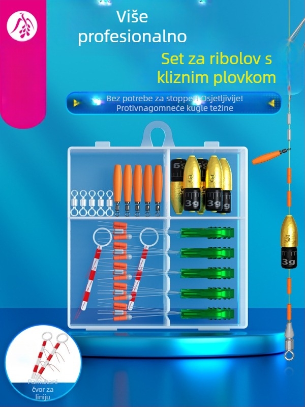 Little Impatiens cjeloviti komplet ribolovnog pribora s kliznim plutačem i međukoralicama za duga bacanja