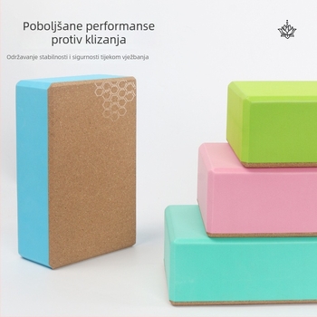 Joga blok EVA pluta, 180 g, visoke gustoće, dvostrani, protuklizni