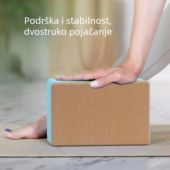 Joga blok EVA pluta, 180 g, visoke gustoće, dvostrani, protuklizni