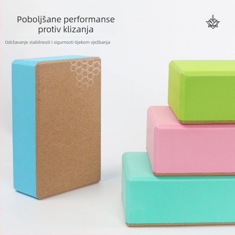 Joga blok EVA pluta, 180 g, visoke gustoće, dvostrani, protuklizni