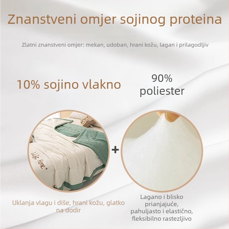 Ćebe od sojinih vlakana, Jacquard tkanina miješanih vlakana, pogodno za sve sezone, težina 1,5–2 kg