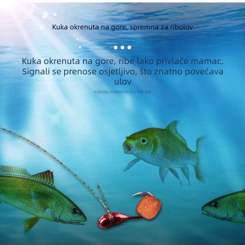 Sedmerozvjezdni plutajući set linije s tradicionalnim udicama za crucian carp fishing