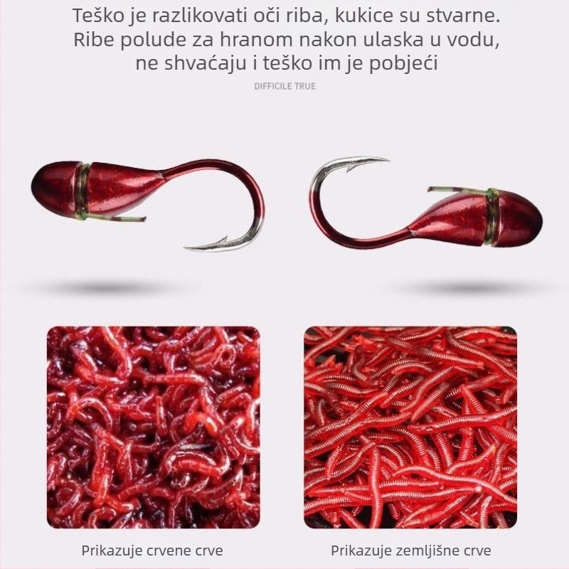 Sedmerozvjezdni plutajući set linije s tradicionalnim udicama za crucian carp fishing