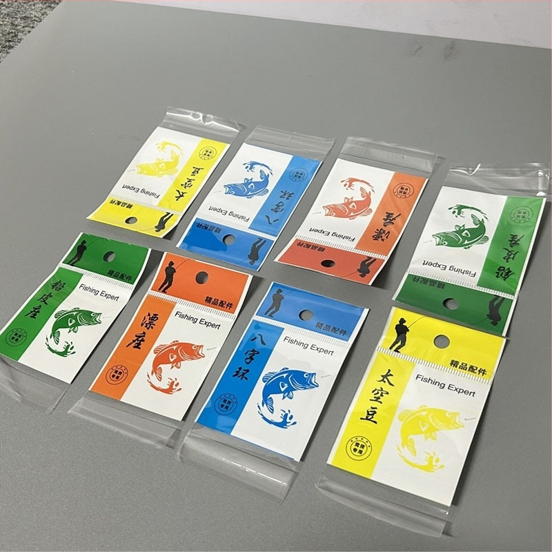 Plastična vrećica za pakiranje sa samoljepljivim zatvaranjem za opremu za ribolov i male dodatke, gravirana tiskovina logotipa, 100% čisti materijal, unutarnje pakiranje, porijeklo Zhejiang, Jinha