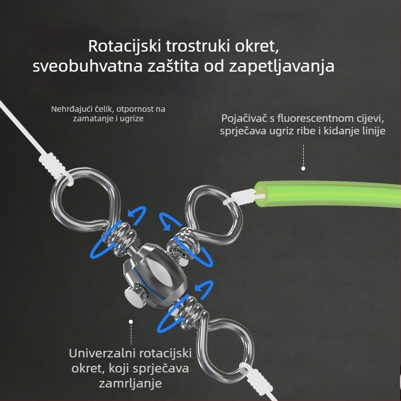 Svjetleći sustav za lov kalamara, hobotnica i sipe s najlonskom niti za morski ribolov s broda
