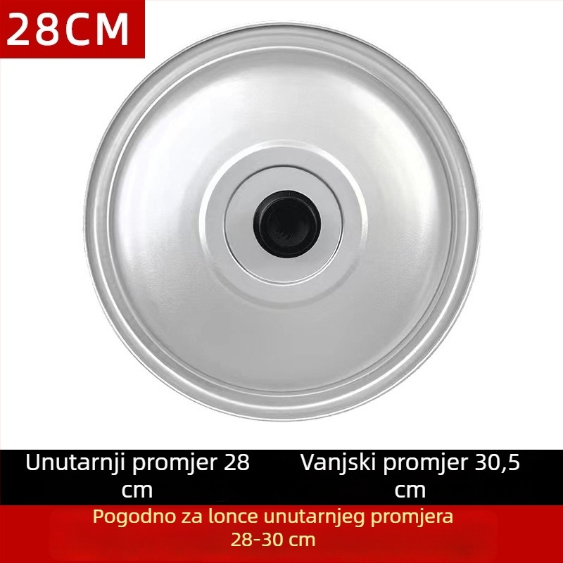 Debljano aluminijsko okruglo kanta s poklopcem, prijenosno za kućnu upotrebu i ribolov na otvorenom