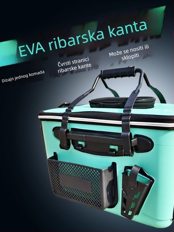 Famous Craftsman Debljana EVA kantica za ribolov — Vodootporna, Višenamjenska kantica za žive ribe i mamce, Integrirani dizajn