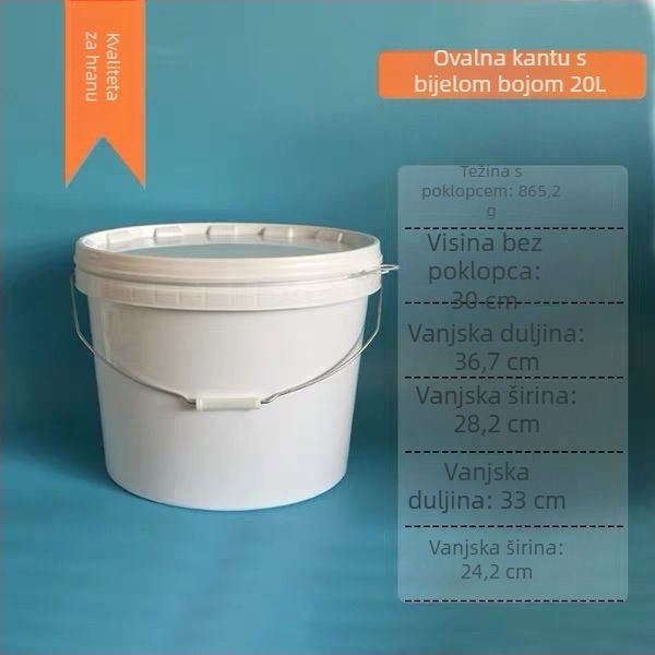 Ovalna ojačana plastična kanta za hranu i ribolov • Materijal: Plastika • Marka: Drugo • Bruto težina: Drugo