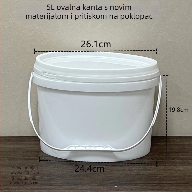 Ovalna ojačana plastična kanta za hranu i ribolov • Materijal: Plastika • Marka: Drugo • Bruto težina: Drugo