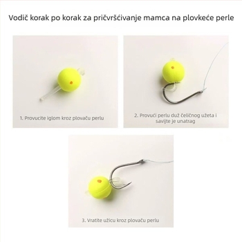Set udica za europskog šarana s anti-zamotavanjem i donjim perlama – više veličina No.0.5–No.12
