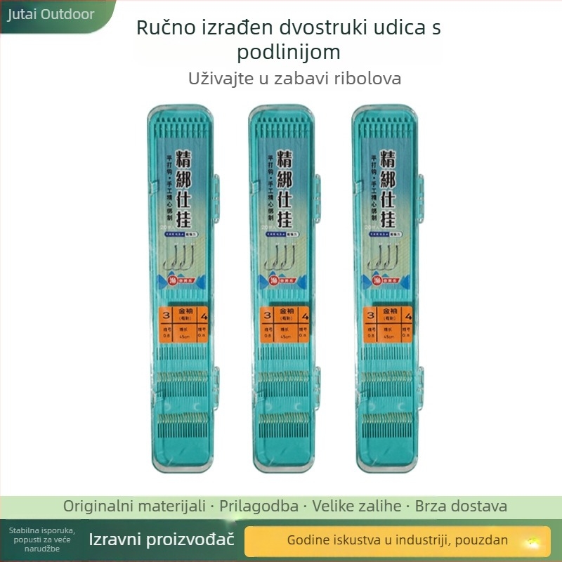 Kuka za ribolov sa sleeve tipom, s barb, kutija 500 kom, proizvedeno u Kini