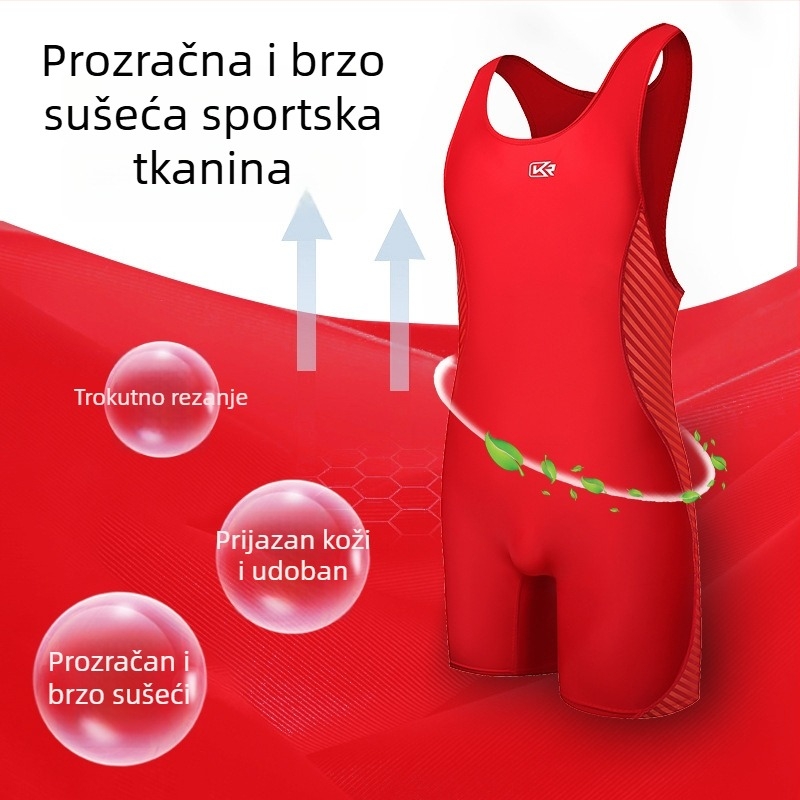 Conrad borilački kombinezon, unisex, slobodni stil trening, 95% spandex, visoka elastičnost, crveno-plava