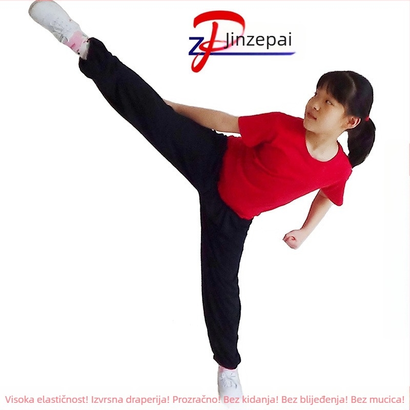 Ljetne dječje hlače lantern za Tai Chi i Kung Fu, trening hlače od modalnog materijala s visokom elastičnošću, za dječake i djevojčice