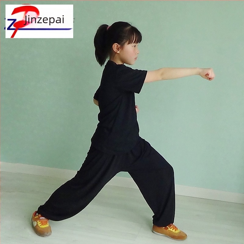 Ljetne dječje hlače lantern za Tai Chi i Kung Fu, trening hlače od modalnog materijala s visokom elastičnošću, za dječake i djevojčice