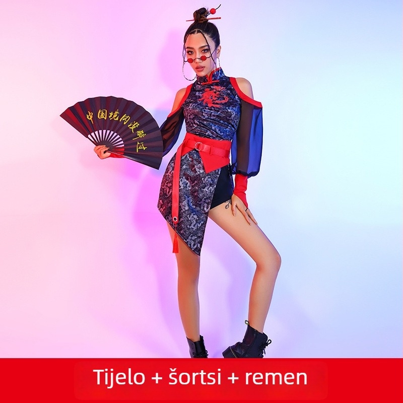 Wuyiba ženski scenski kostim za jazz nastup, kineskog stila, sintetičko vlakno mješavina, glavni materijal poliester