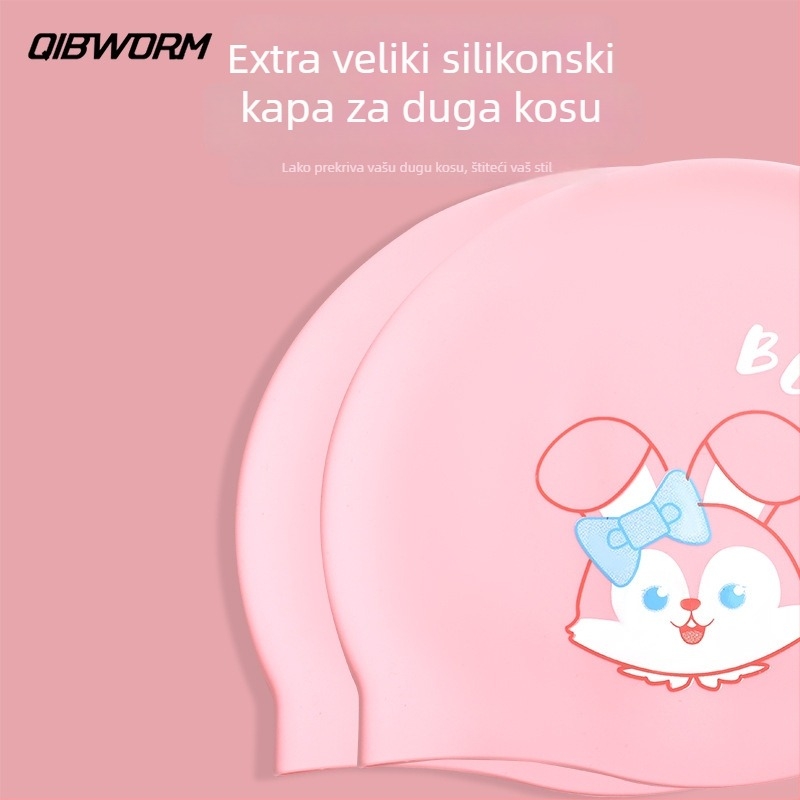 Antelope dječja silikonska kapa za plivanje s crtić dizajnom, protuklizna, za dječake i djevojčice