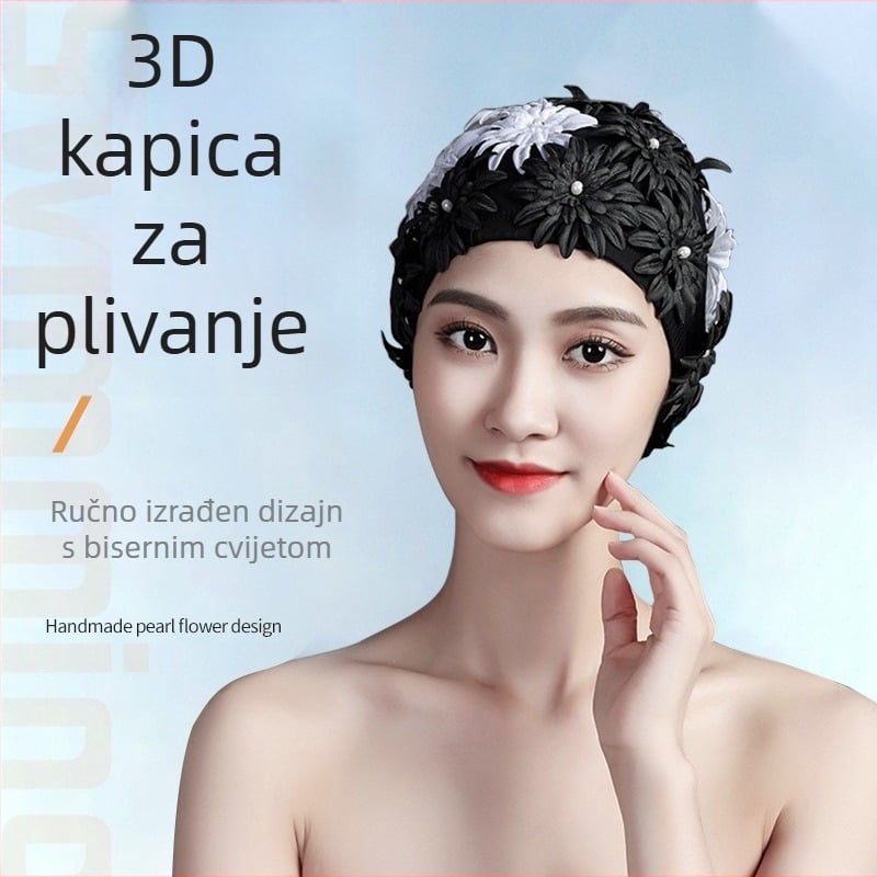 Ženska kapica za plivanje – Furui Road, tkanina, jednofarbni uzorak, odrasla, za plivanje