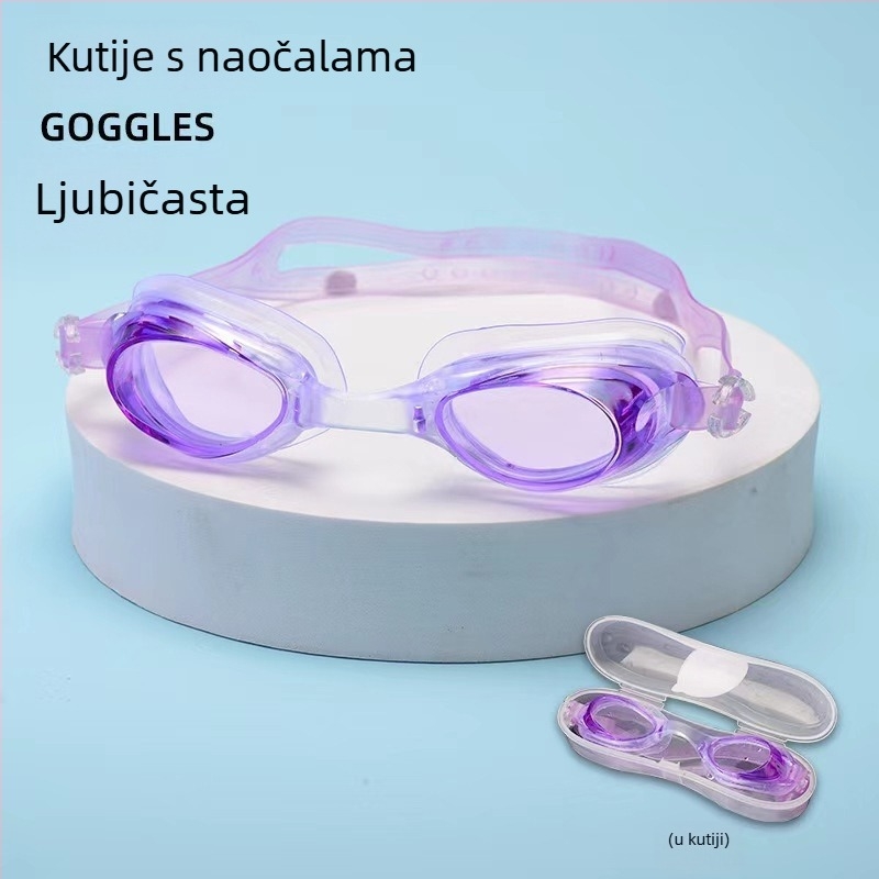 Naočale za plivanje za odrasle – protiv zamagljivanja, ravne leće, standardne plivačke naočale
