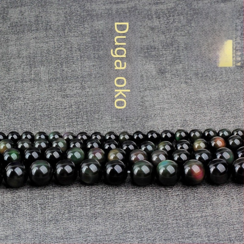 Labave perle od obsidijana za DIY nakit – polirane, jednostavan stil, moderan gradski izgled