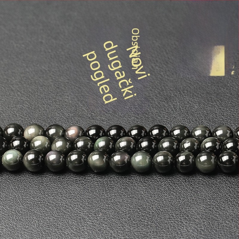 Labave perle od obsidijana za DIY nakit – polirane, jednostavan stil, moderan gradski izgled
