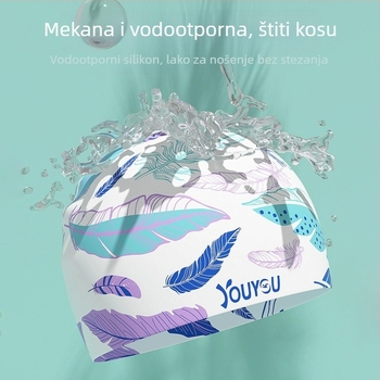 Set kapice za plivanje i naočala — silikon, vodootporan, uzorak, za odrasle, šifra proizvoda 71301ay, za plivanje