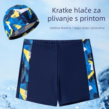 Dječji set za plivanje: šorts za plivanje i kapa s karikaturnim printom, s vezicom