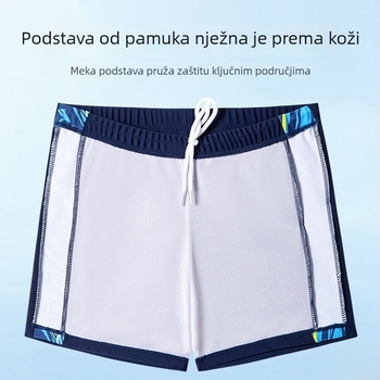 Dječji set za plivanje: šorts za plivanje i kapa s karikaturnim printom, s vezicom