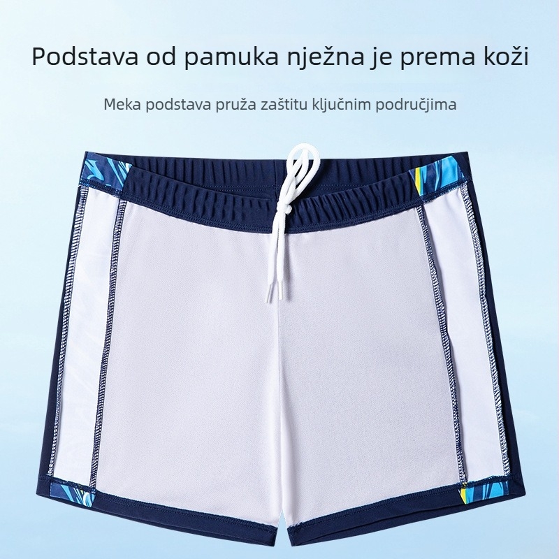 Dječji set za plivanje: šorts za plivanje i kapa s karikaturnim printom, s vezicom