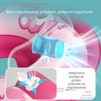 Novi plivački prsten za odrasle u obliku volana, sladak dizajn, protiv prevrtanja, vodootporan i siguran