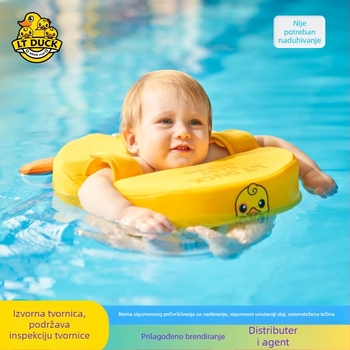 LTDUCK Dječji plivački prsten ispod pazuha, za djecu od 6 mjeseci do 3 godine, crtani uzorak, ekološki prihvatljiv PVC, debljina 0,1 cm, za plivanje i hodanje po vodi