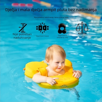 LTDUCK Dječji plivački prsten ispod pazuha, za djecu od 6 mjeseci do 3 godine, crtani uzorak, ekološki prihvatljiv PVC, debljina 0,1 cm, za plivanje i hodanje po vodi