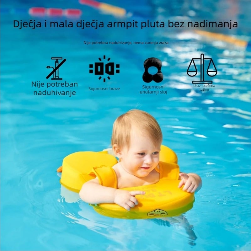 LTDUCK Dječji plivački prsten ispod pazuha, za djecu od 6 mjeseci do 3 godine, crtani uzorak, ekološki prihvatljiv PVC, debljina 0,1 cm, za plivanje i hodanje po vodi