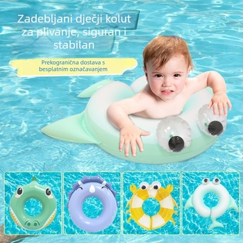 Dječji plivački prsten od PVC-a, s karikaturama dinosaurus/krokodil, za plivanje i igru u vodi