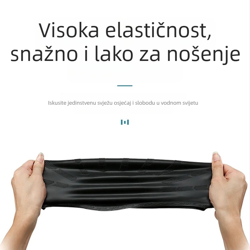 Ride Ship Silikonska kapa za plivanje za odrasle, pogodna za plivanje i hodanje kroz plitku vodu