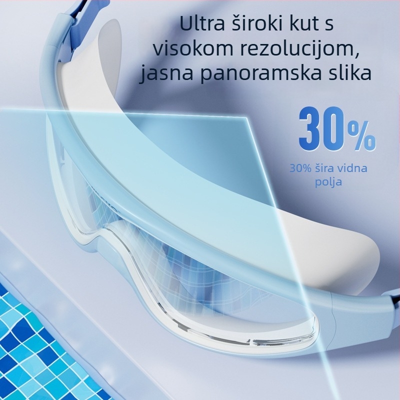 MACYO naočale za plivanje s antifog HD, velikog okvira za odrasle, PC leće