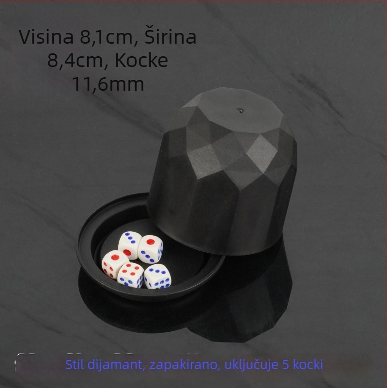 Set čašica za kocke za barove i KTV, PP materijal, zaobljeni kutovi, oblik: drugi, pakiranje 30/60 komada, pogodno za šah i igre s kartama