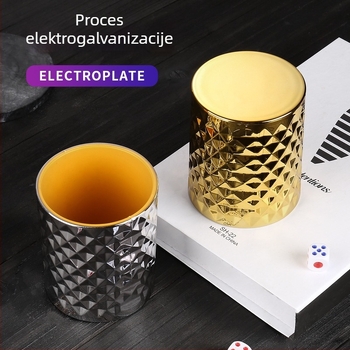 Set kockica (ABS plast + elektroplating; zaobljeni kutovi; sjajan dijamantni stil; kutija od 100 komada)