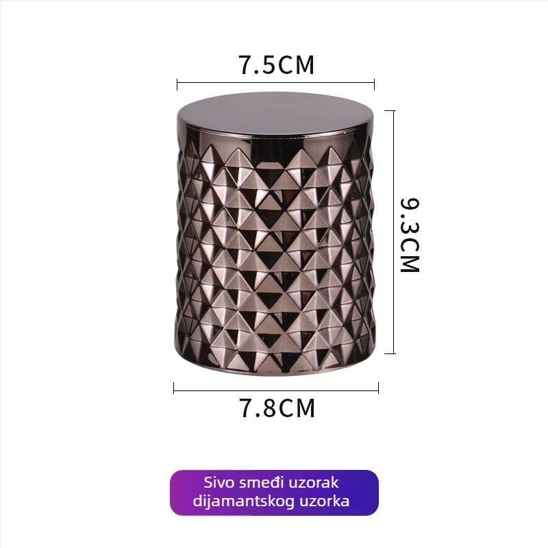 Set kockica (ABS plast + elektroplating; zaobljeni kutovi; sjajan dijamantni stil; kutija od 100 komada)