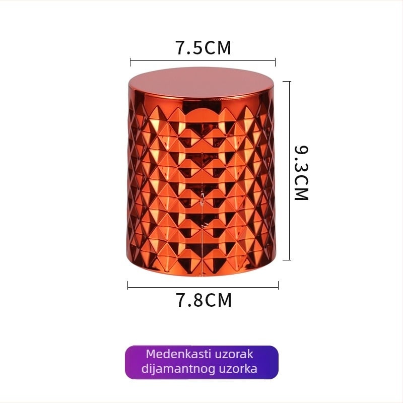 Set kockica (ABS plast + elektroplating; zaobljeni kutovi; sjajan dijamantni stil; kutija od 100 komada)