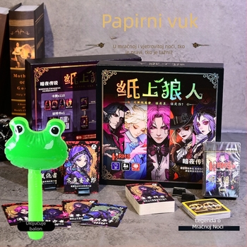 Werewolf Card Game Set - Papirnate kartice za društvenu igru, Šareni paket, Poklon kutija s pečatom, za uzrast 15–35