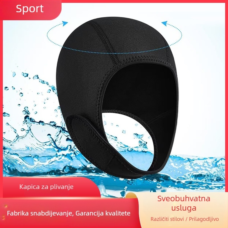 Kapa za ronjenje, za odrasle, unisex, jednofarbeni uzorak, za plivanje i hodanje u vodi