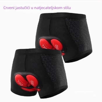 Unisex biciklističke šorceve s jastučićem za sjedenje od silikona, povećan jastučić, prozračne i brzo sušeće, za cestovne i planinske bicikle