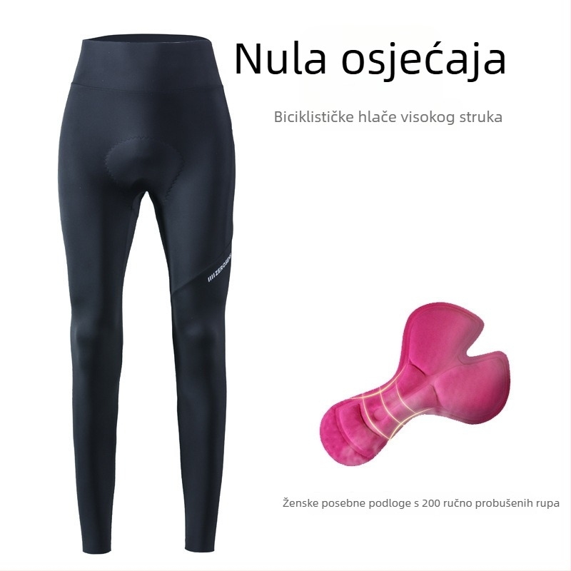 Hlače za cestovni biciklizam, unisex, razina treninga, ravni pojas, duge, brzo sušeće