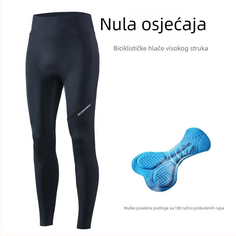Hlače za cestovni biciklizam, unisex, razina treninga, ravni pojas, duge, brzo sušeće