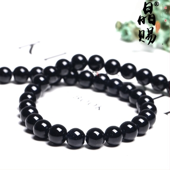 7A prirodni crni ahat kuglice za DIY nakit, okrugle, 10 mm, polirane, dijelovi za izradu nakita, poluproizvodi