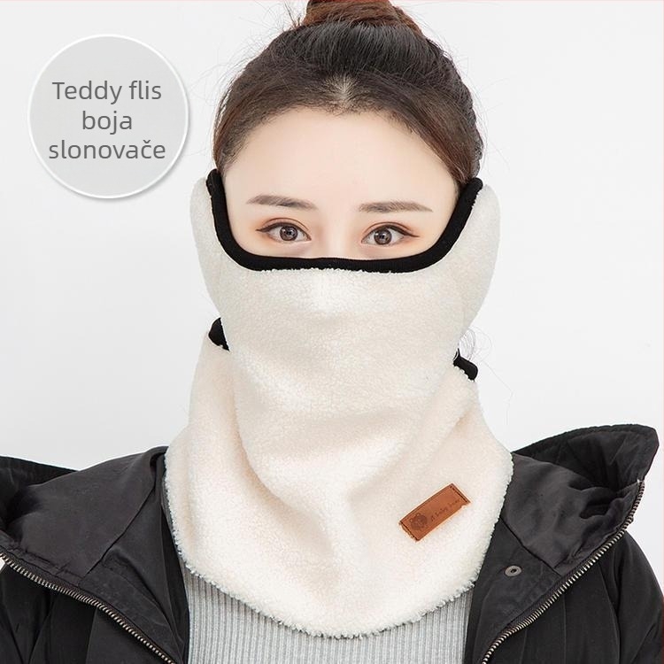 Vjetrootporna maska za lice s flecom, topla zaštita vrata, za zimu – biciklizam i skijanje – unisex