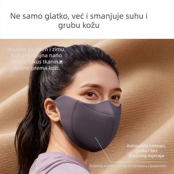 Maska za lice za zimu i jesen – topla, s trakom za uši, zaštita od prašine, materijal: poliester vlakna (Unisex; Sezona: zima/jesen)