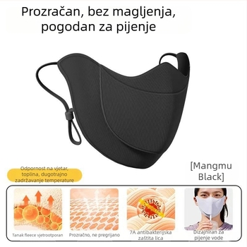 Maska za lice za zimu i jesen – topla, s trakom za uši, zaštita od prašine, materijal: poliester vlakna (Unisex; Sezona: zima/jesen)